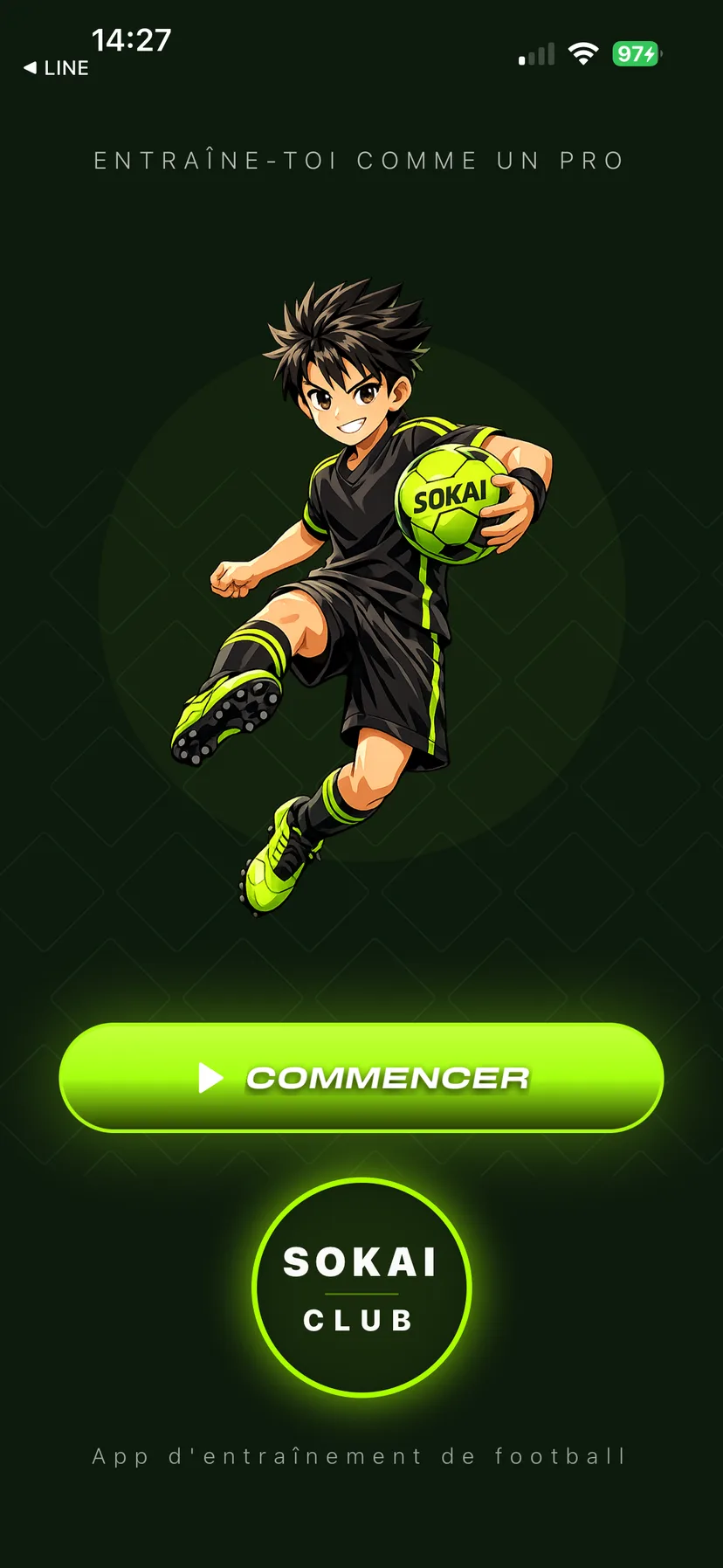 Sokai MVP mobile home screen